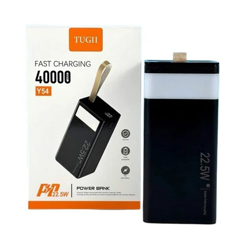 Зовнішній акумулятор WUW TUGII-Y54 （PD22.5W quick charge) 40000mAh Black