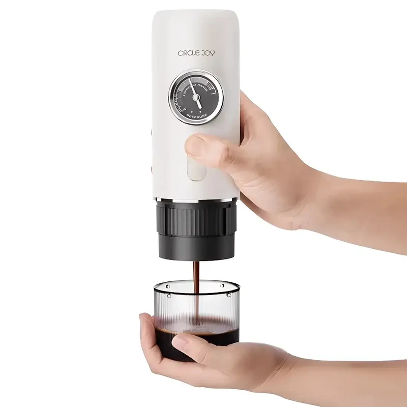Портативна кавоварка з манометром Xiaomi Circle Joy LeCui Portable Italian Electric Coffee Machine, White