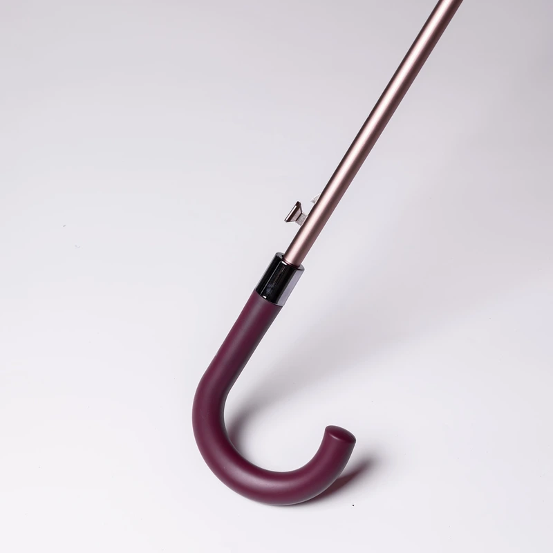 Класична парасолька-тростина з чохлом напівавтомат з поліестеру міцна надійна 12 спиць діаметр 120 см Червоний HP-23-16R