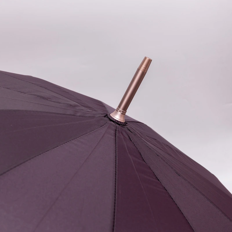 Класична парасолька-тростина з чохлом напівавтомат з поліестеру міцна надійна 12 спиць діаметр 120 см Фіолетовий HP-23-16V