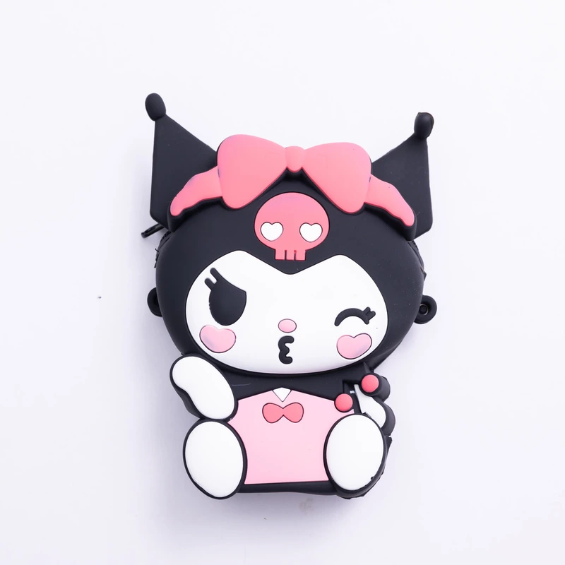 Дитяча силіконова  сумочка-гаманець 15*10*3 см Чорний HP-55-6B