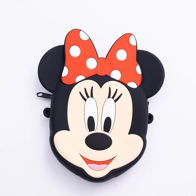 Дитяча силіконова сумка Мінні Маус 15×13×3 (см) через плече Чорна HP-55-9B