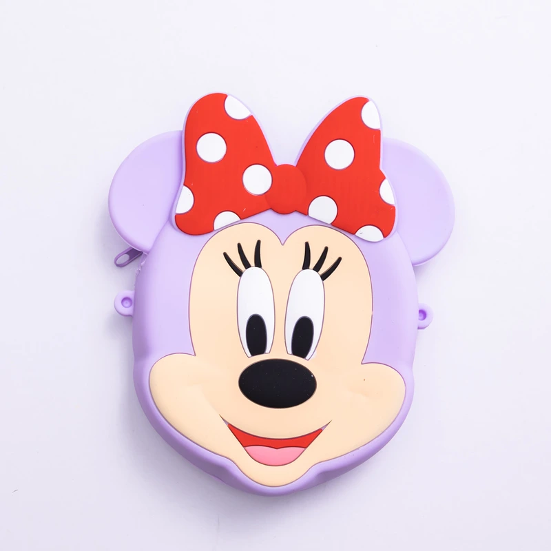 Дитяча силіконова сумка Мінні Маус 15×13×3 (см) через плече Фіолетова HP-55-9V