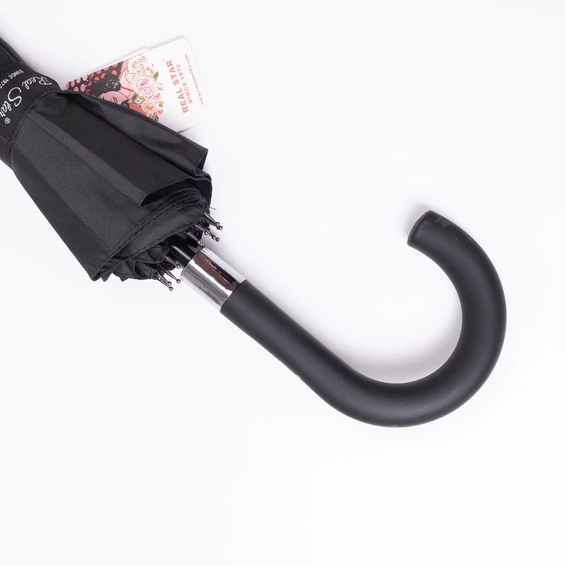 Класична парасолька-тростина напівавтомат з поліестеру міцна надійна 16 спиць діаметр 116 см HP-23-5