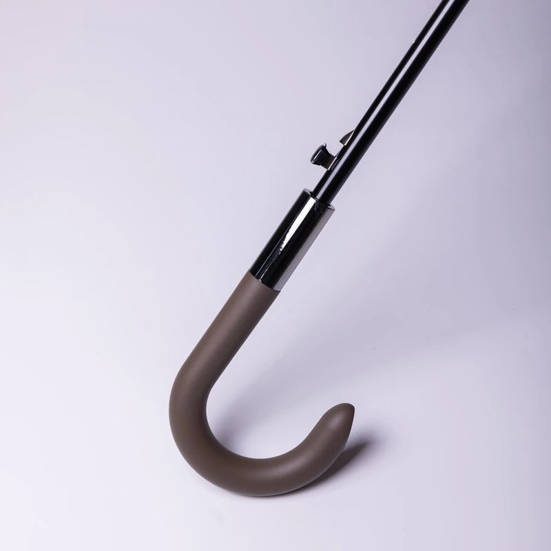 Класична парасолька-тростина напівавтомат з поліестеру 16 спиць діаметр 117 см Сірий HP-23-4G