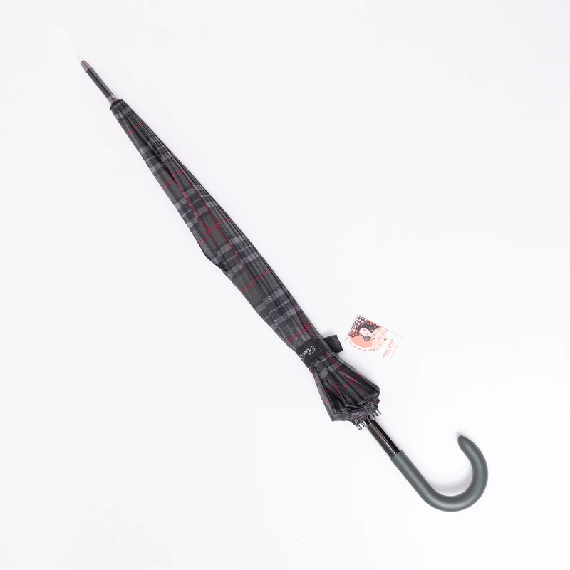 Класична парасолька-тростина напівавтомат з поліестеру 16 спиць діаметр 117 см Зелена HP-23-4GR