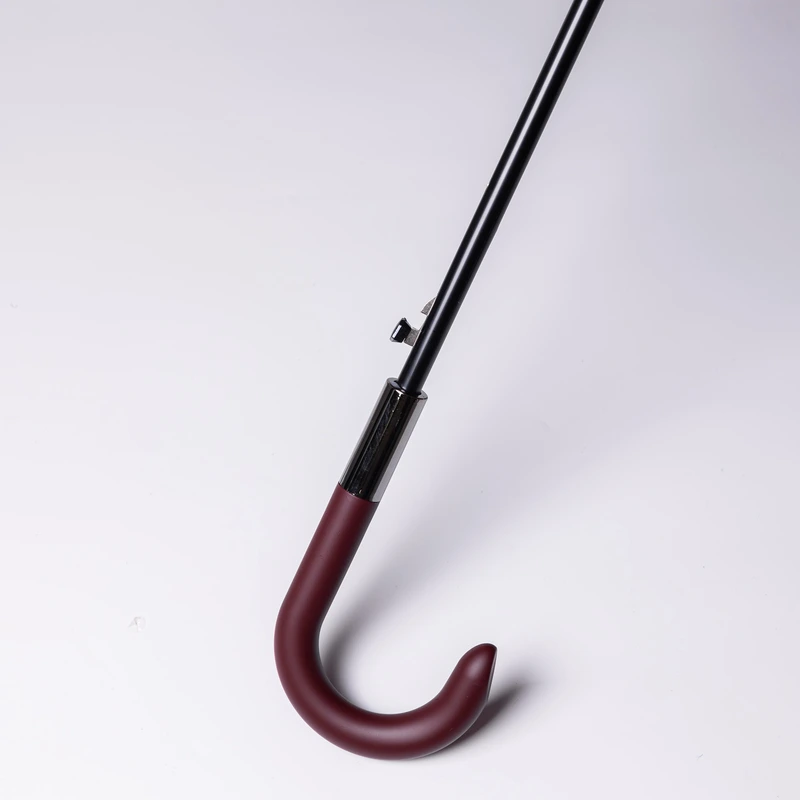 Класична парасолька-тростина напівавтомат з поліестеру 16 спиць діаметр 117 см Червона HP-23-4R