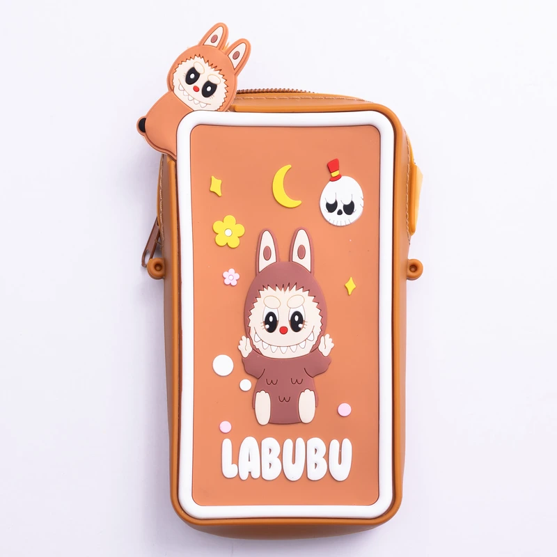 Дитяча силіконова сумочка-гаманець 17*10*3 см Коричневий HP-55-18BR