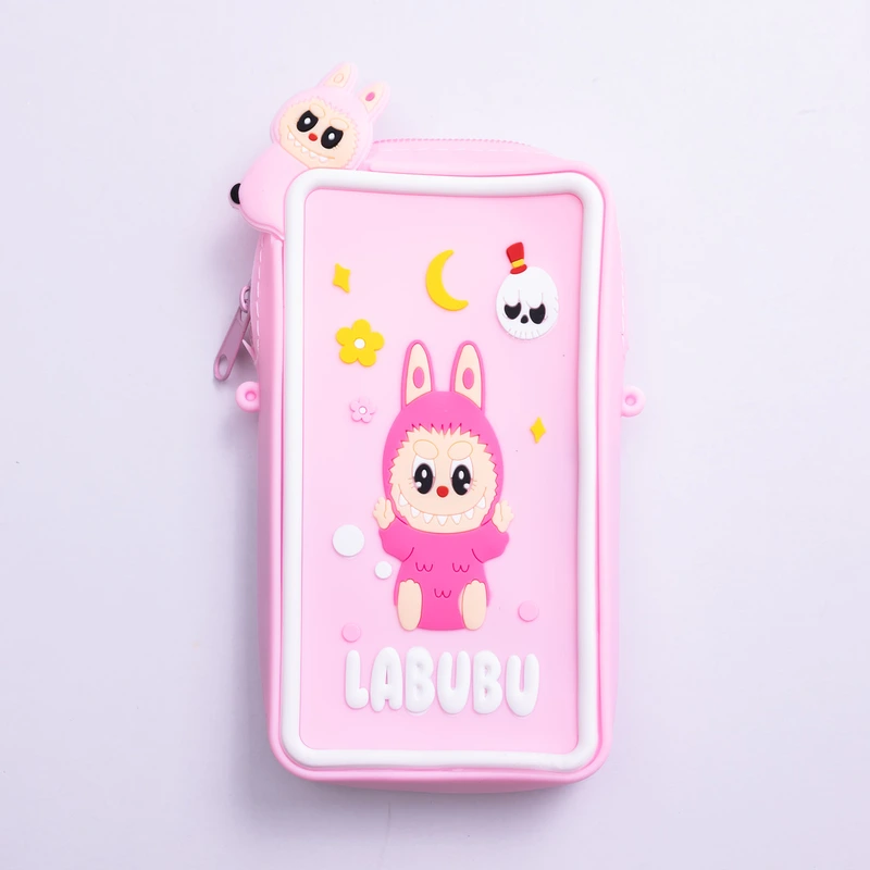 Дитяча силіконова сумочка-гаманець 17*10*3 см Рожевий HP-55-18P