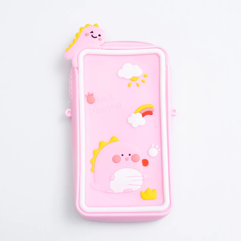 Дитяча силіконова сумочка-гаманець 17*10*3 см Рожевий HP-55-20