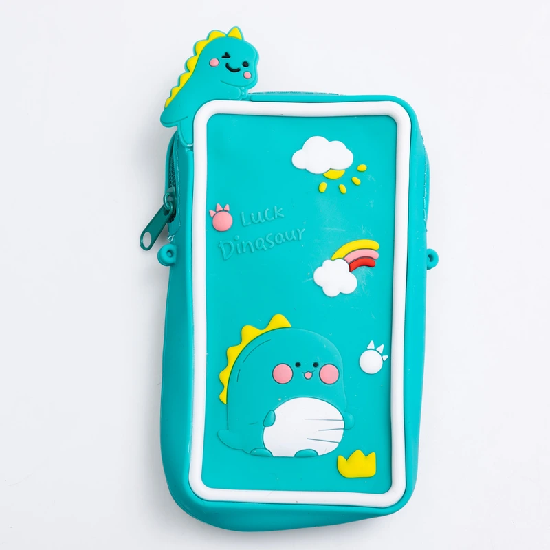 Дитяча силіконова сумочка-гаманець 17*10*3 см Бірюзовий HP-55-20GR