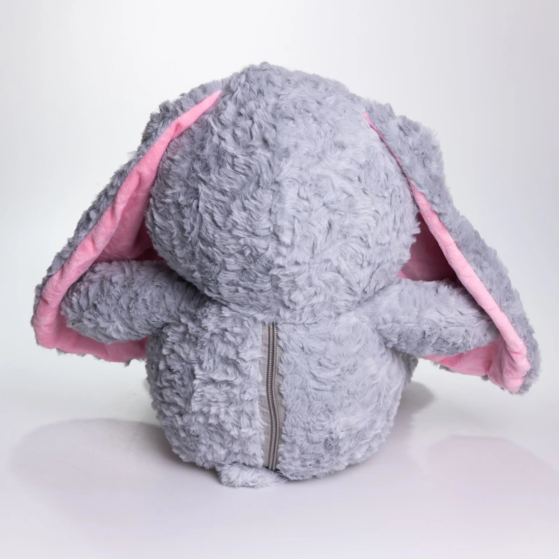 М'яка іграшка-плед, подушка 3 в 1 Зайчик плед в іграшці 35×32×40 (см) дитячий плед іграшка Сірий 509-9G
