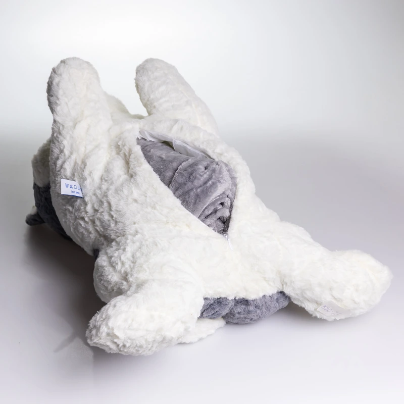 М'яка іграшка-плед, подушка 3 в 1 Хаскі плед в іграшці 50×30×26 (см) Сірий 7124G