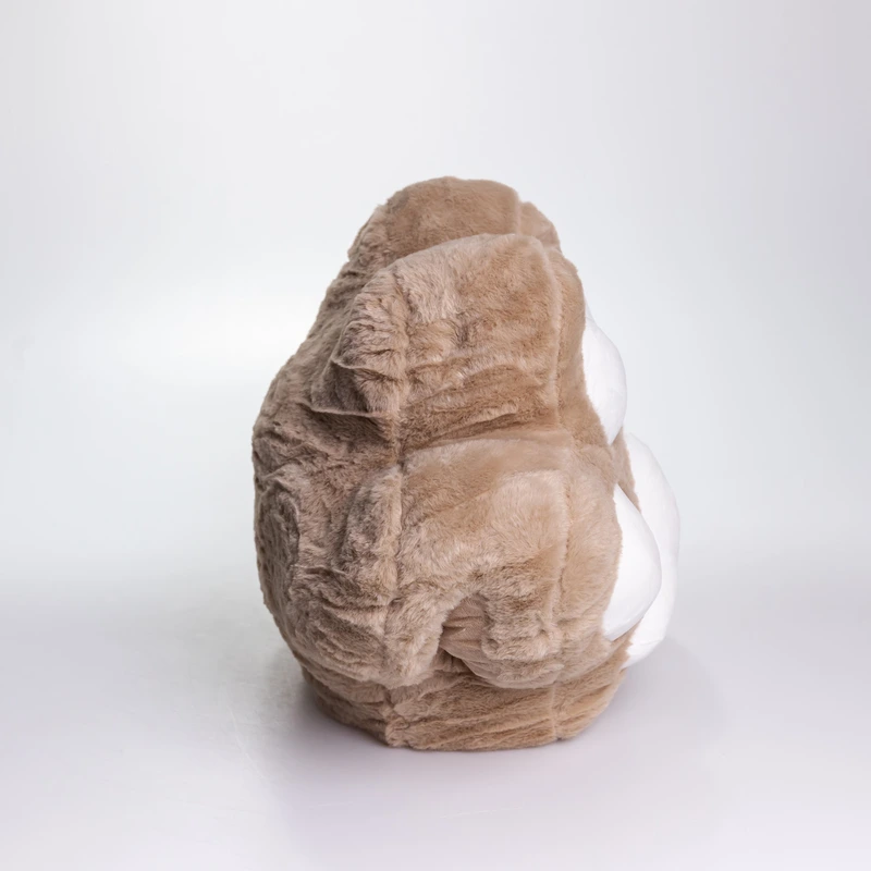 М'яка іграшка-подушка з пледом і муфтою Лапка 40×40×25 (см) іграшка плед 3 в 1 дитячий плюшевий плед Коричневий 520-18BR