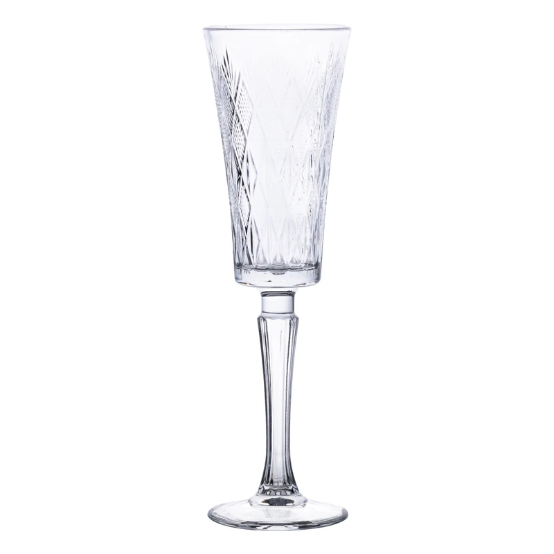 Набір келихів для шампанського 6 шт 200 мл скляні на ніжці HP-19-126