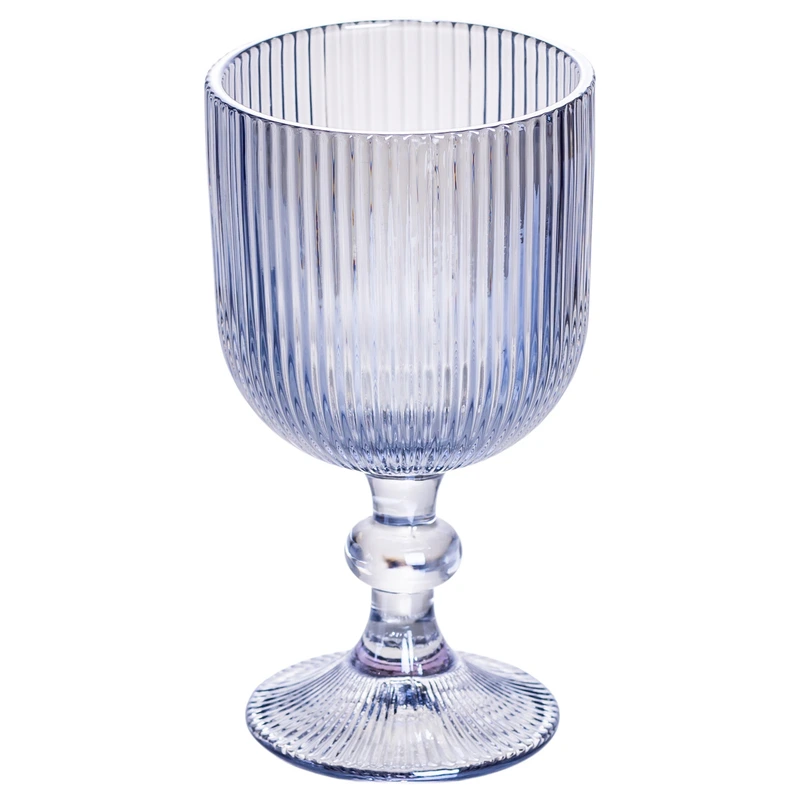 Набір келихів для вина 6 (шт) по келихи під вино 300 (мл) на ніжці келихи винні Блакитний HP7115BL