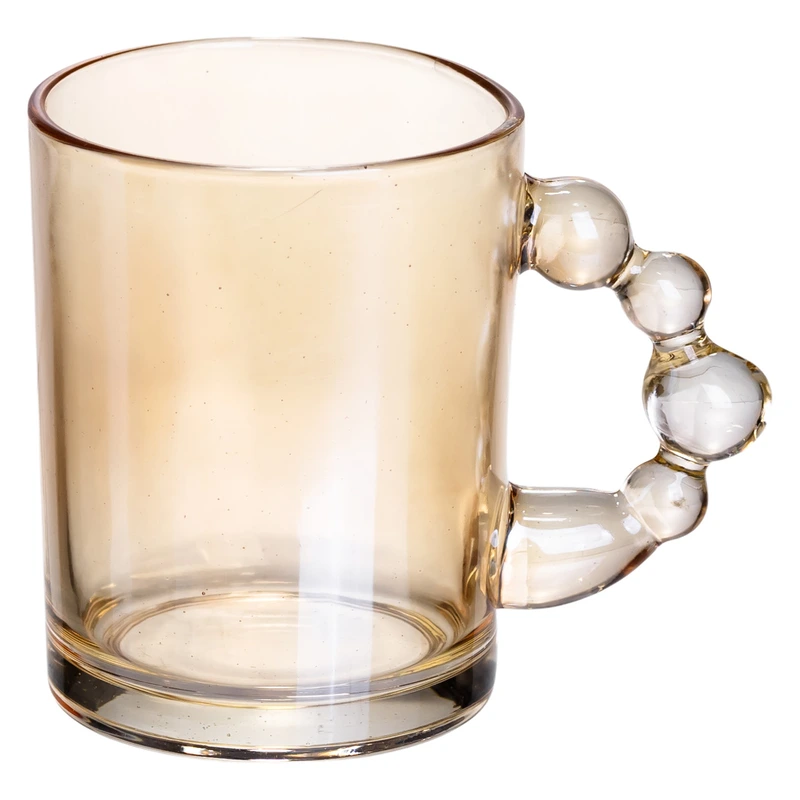 Набір чашок 6 шт для чаю та кави по 350 (мл) кружки скляні Коричневий HP-19-ZD-2