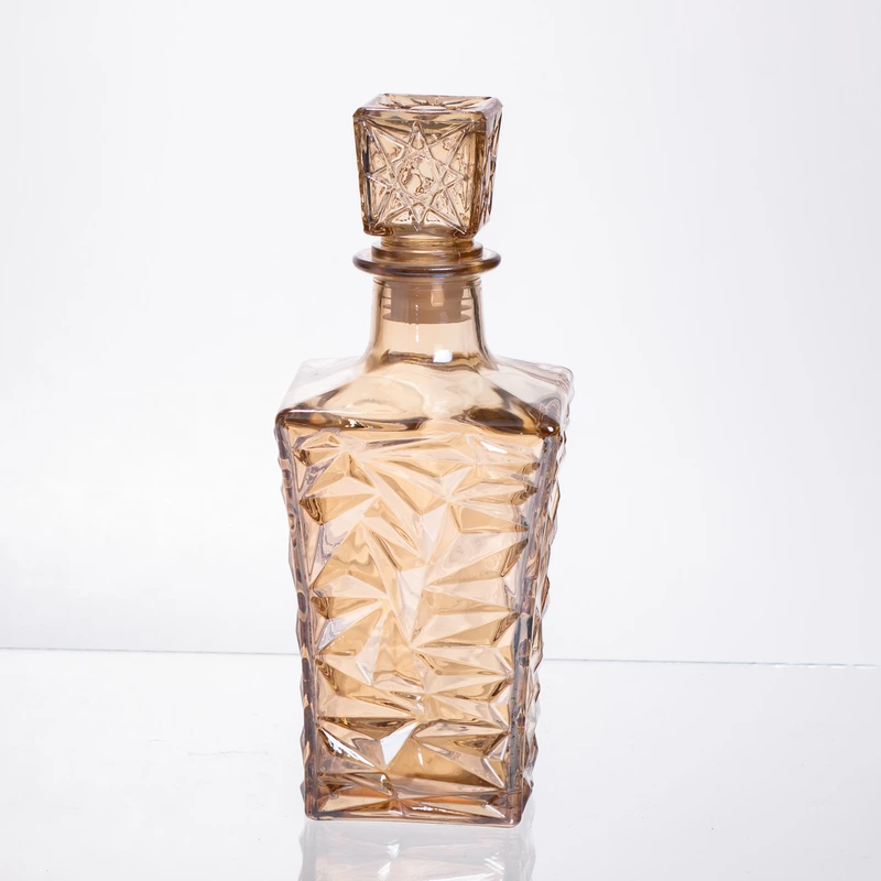 Набір для напоїв графин та 6 склянок для напоїв із товстого скла коричневий 64486-25