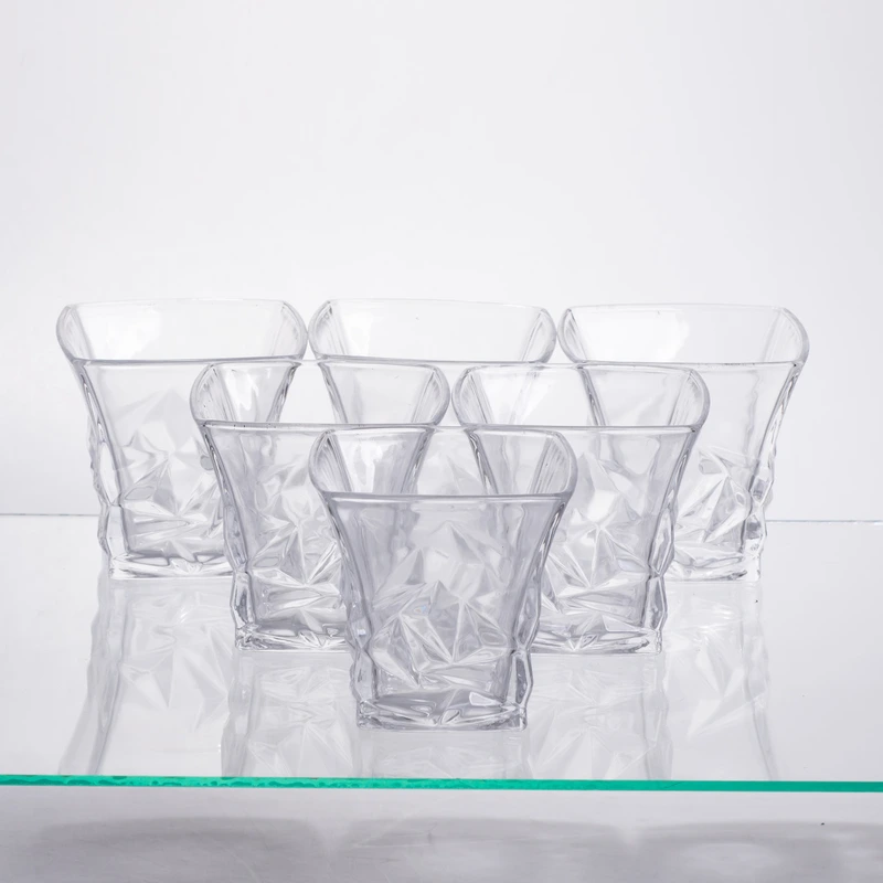 Набір для напоїв графин та 6 склянок для напоїв із товстого скла прозорий 64486-26