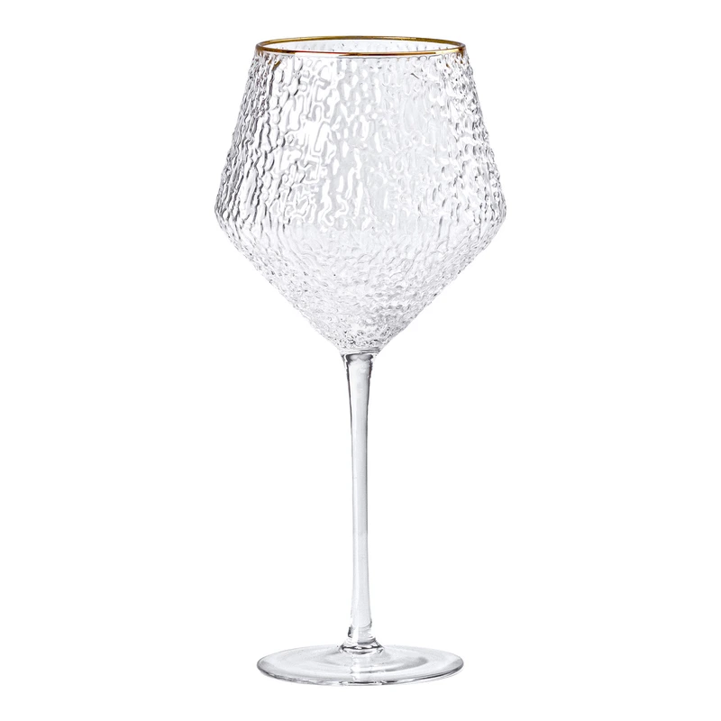 Набір фактурних келихів, 600 мл з тонкою ніжкою, комплект з 6, для вина HP-16-3