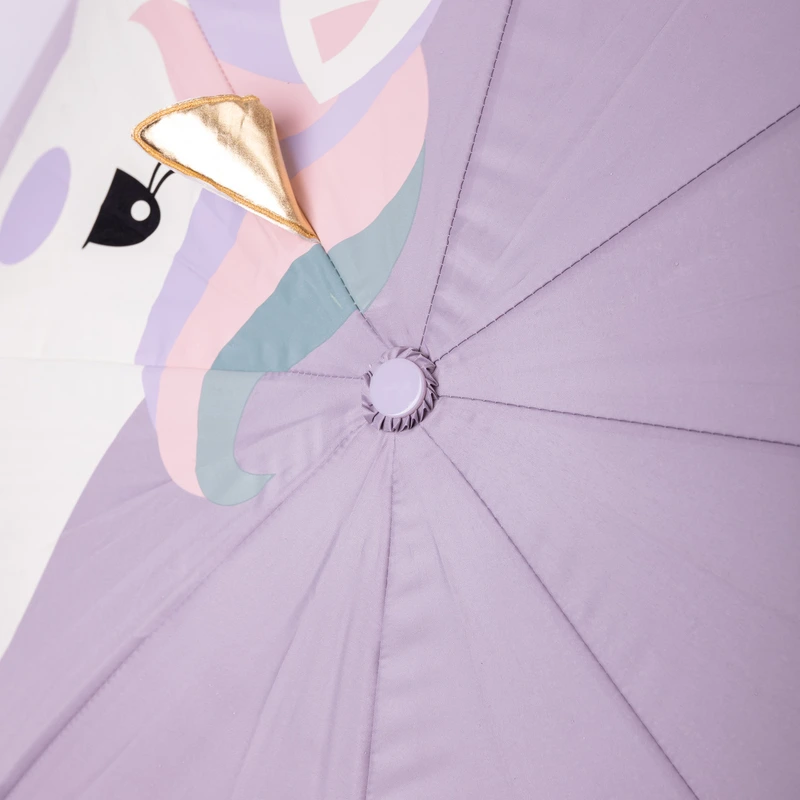 Класична дитяча парасолька-тростина механічна з поліестеру міцна надійна 8 спиць діаметр 89 см Фіолетовий HP-23-12V