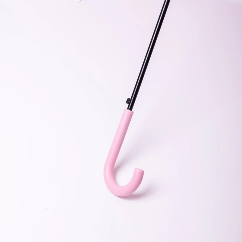 Класична дитяча парасолька-тростина напівавтомат з поліестеру міцна надійна 8 спиць діаметр 94 см Рожевий HP-23-11P