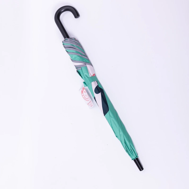 Парасолька дитяча механічна елегантна з принтом міцна надійна з поліестеру діаметр 90 см Зелений HP-23-13GR