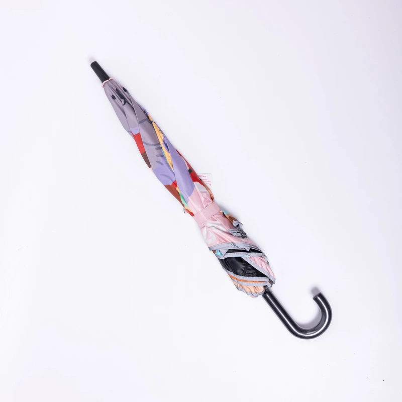 Парасолька дитяча механічна елегантна з принтом міцна надійна з поліестеру діаметр 90 см Фіолетовий HP-23-13V
