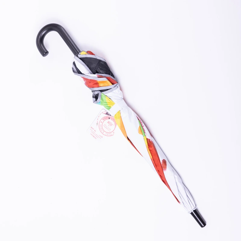 Парасолька дитяча механічна елегантна з принтом міцна надійна з поліестеру діаметр 90 см Білий HP-23-13W