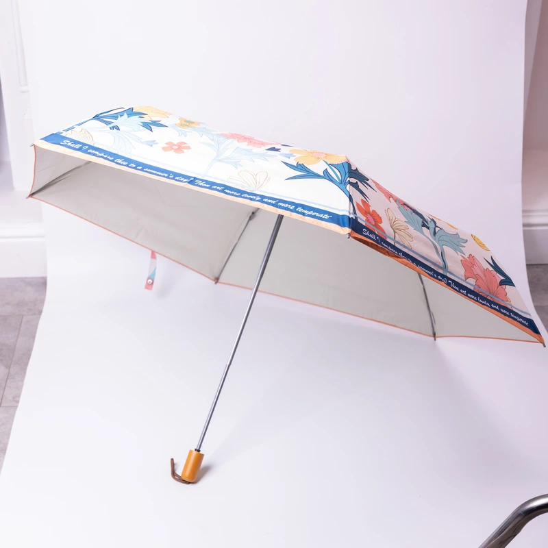 Парасолька механічна елегантна з принтом міцна надійна з поліестеру діаметр 99 см Помаранчевий HP-23-15O