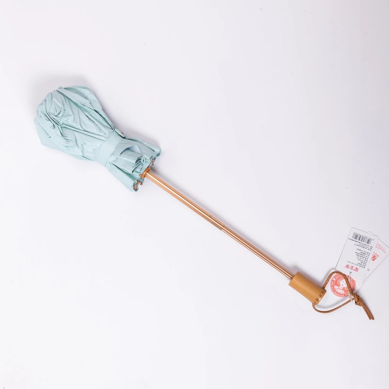 Парасолька механічна з принтом надійна з поліестеру діаметр 99 см Блакитна HP-23-3BL