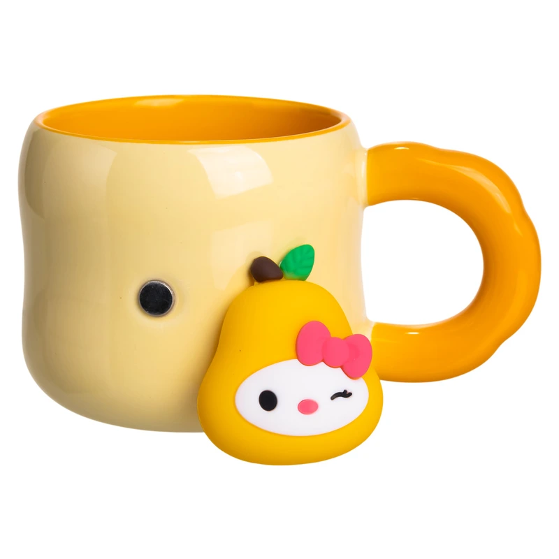 Чашка порцелянова з магнітом Sanrio 400 (мл) подарункова кружка прикольна чашка для дітей на подарунок Бежевий FM-37A — фото 3