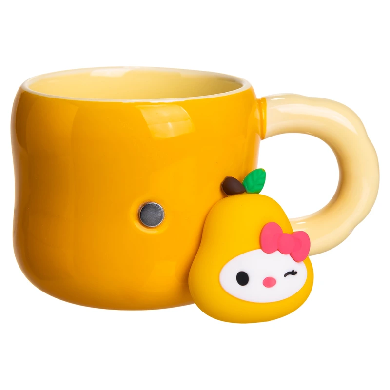 Чашка порцелянова з магнітом Sanrio 400 (мл) подарункова кружка прикольна чашка для дітей на подарунок Помаранчевий FM-37B — фото 3