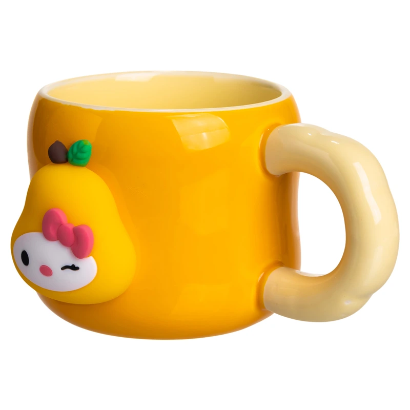 Чашка порцелянова з магнітом Sanrio 400 (мл) подарункова кружка прикольна чашка для дітей на подарунок Помаранчевий FM-37B — фото 4