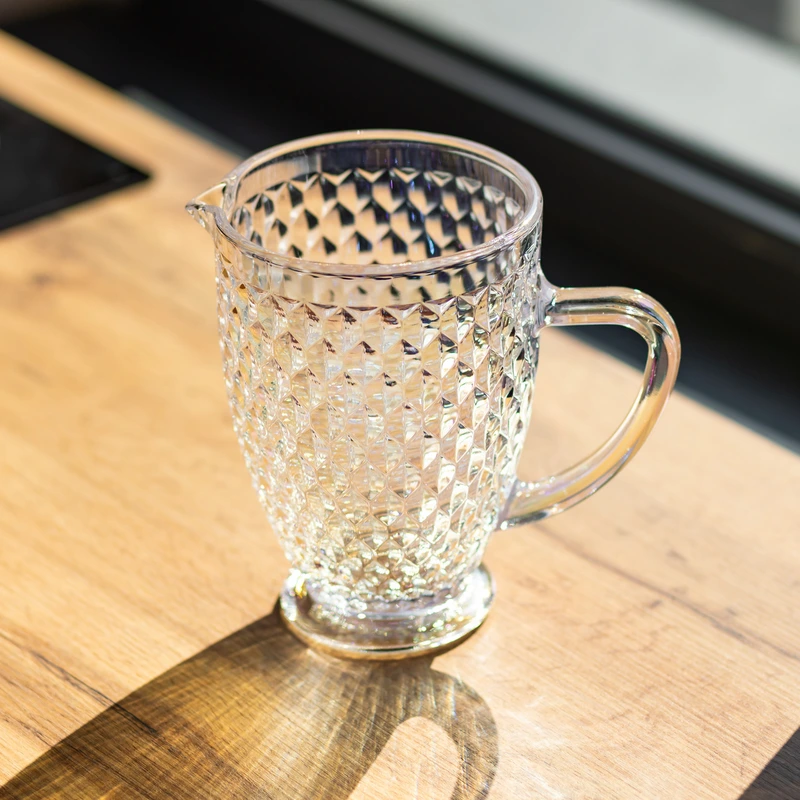 Глечик для напоїв 1.2 л із товстого скла фігурний rainbow HP-19-251