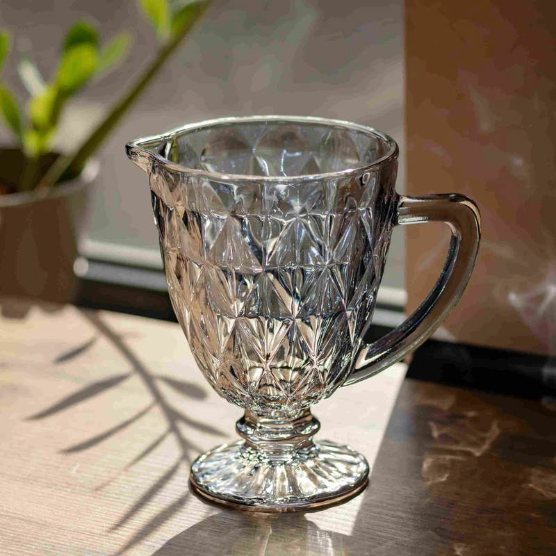 Глечик для напоїв Diamond Blue скляний 1 літр HP-19-273 глек для лимонаду газованки лимонадник прозорий