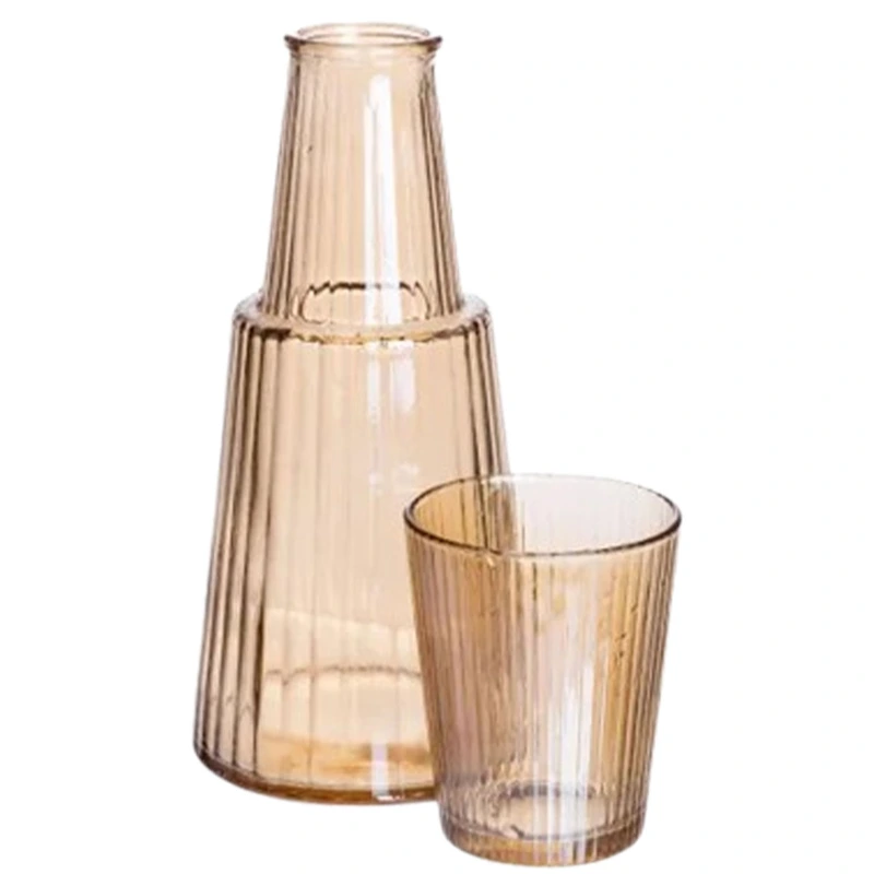Глек для напоїв 800 мл зі склянкою 250 мл Коричневий HP-19-TH-4 — фото 3