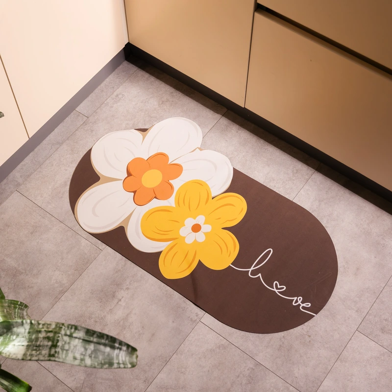 Килимок діатомітовий універсальний Love 75*45 см, шоколад Yiwu HP-42-186