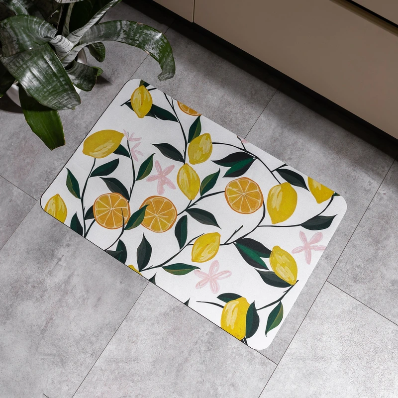Килимок універсальний діатомітовий Limoncello 58*38 см прямокутний Yiwu HP-42-213