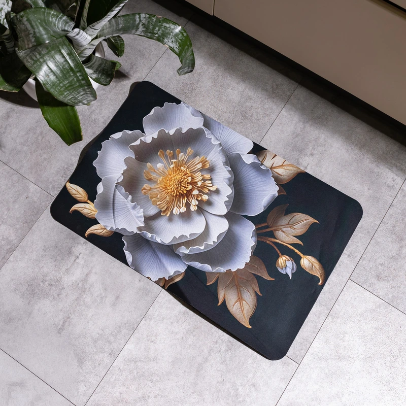 Килимок з 3D-принтом Camellia 58*38 см діатомітовий Yiwu HP-42-104