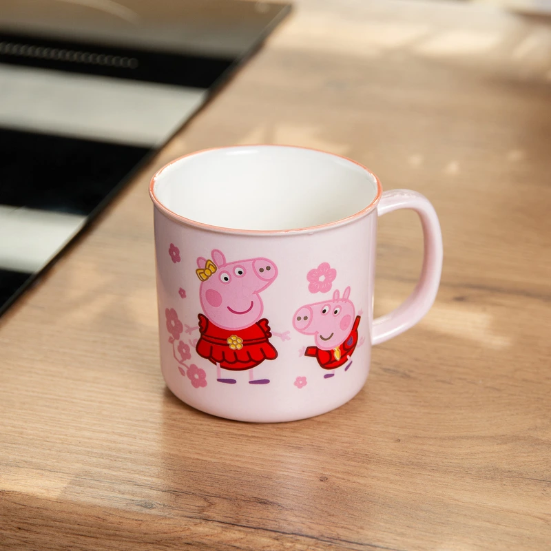 Кружка порцелянова Peppa Pig 400 мл рожева рожева HP-15-13 — фото 4