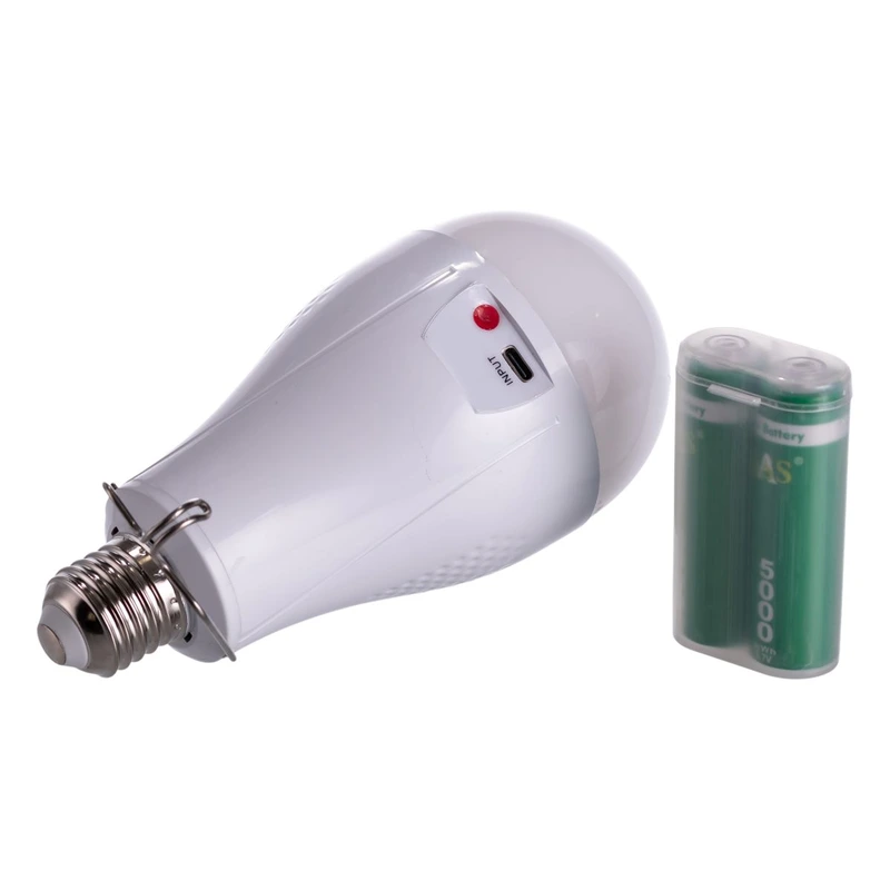 Лампочка на акумуляторах для патрона з гачком E27 - аварійна електролампочка HP-5-32