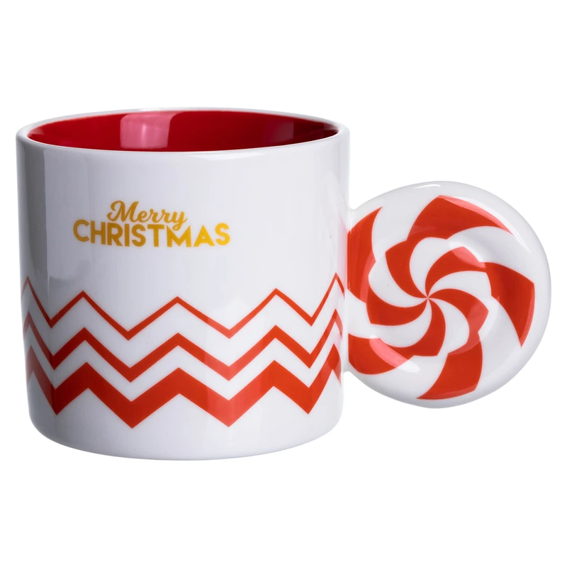 Чашка порцелянова новорічна Merry Christmas 350 (мл) Біла з червоним Yiwu FM-CS-51WR