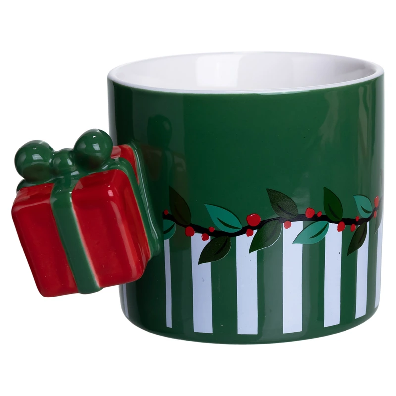 Чашка порцелянова новорічна Merry Christmas 400 (мл) Зелена Yiwu FM-CS-49GR