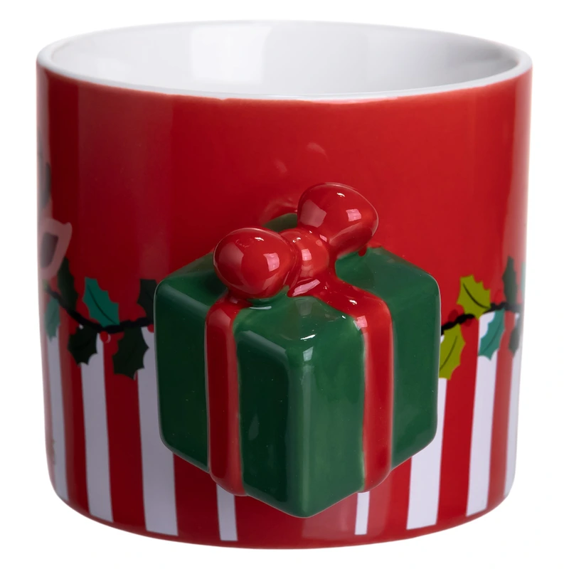 Чашка порцелянова новорічна Merry Christmas 400 (мл) Червона Yiwu FM-CS-49R