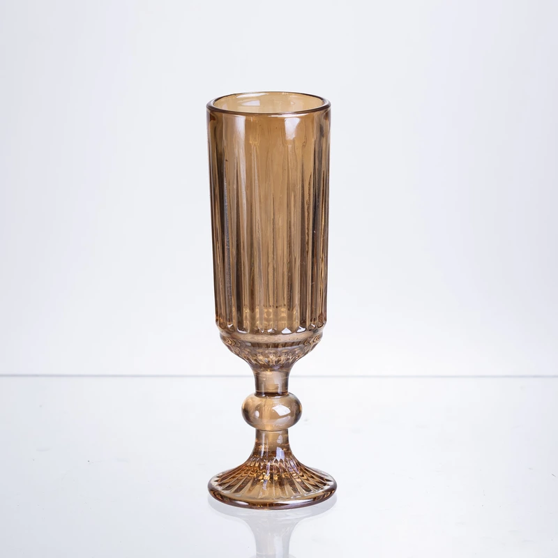 Набір келихів для шампанського 6 штук по 160 мл бурштиновий HP-19-244