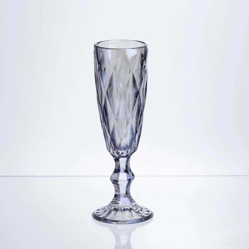 Набір келихів для шампанського Diamond Blue 6 штук по 180 мл HP-19-274 прозорий келих для напоїв лимонадів газованки