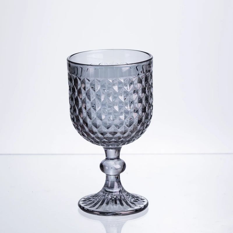 Набір келихів для вина 6 штук по 300 мл сірий HP-19-261