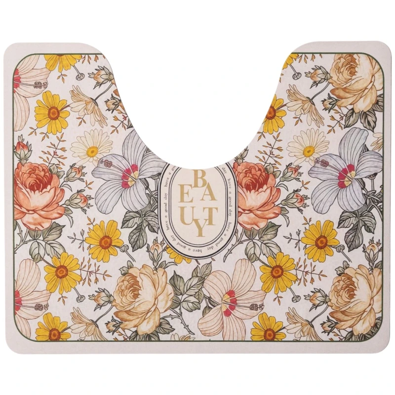 Набір килимків для ванни Flowers 2 штуки 80*50 см/50*40 см діатомітових Yiwu HP-42-174 — фото 3