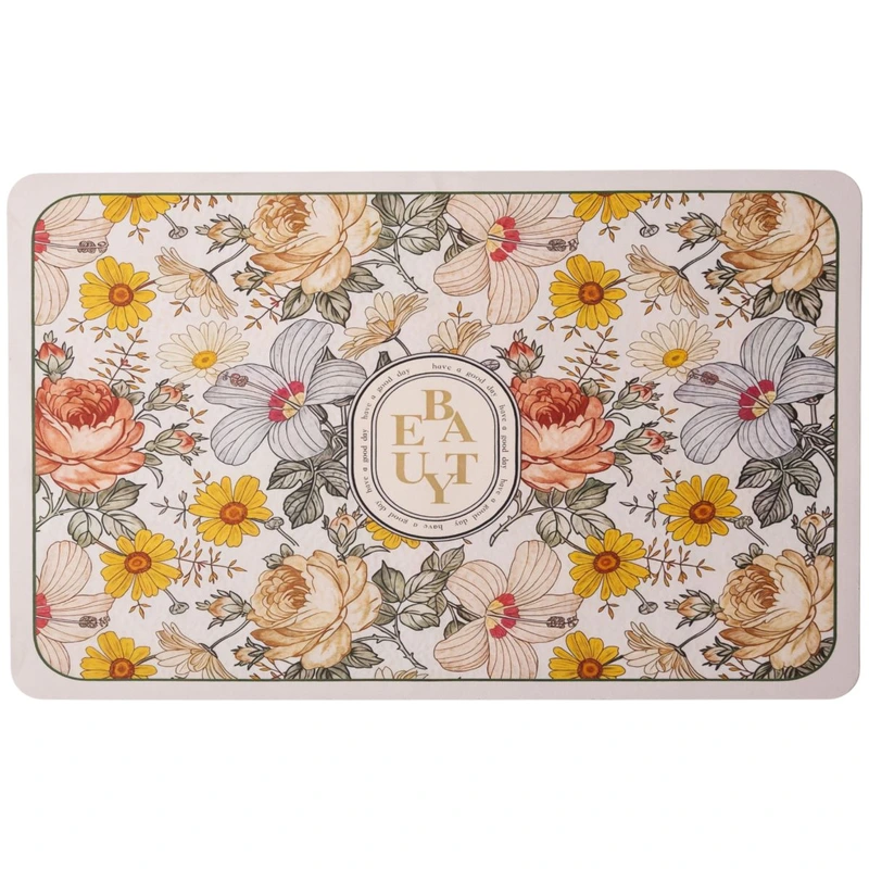 Набір килимків для ванни Flowers 2 штуки 80*50 см/50*40 см діатомітових Yiwu HP-42-174 — фото 4
